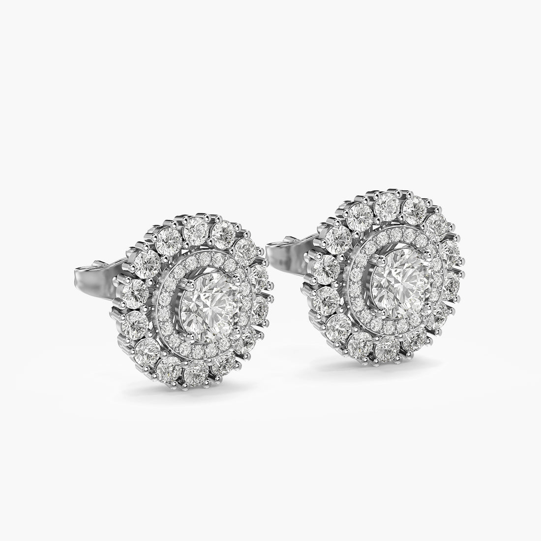 Aurielle Halo Diamond Studs