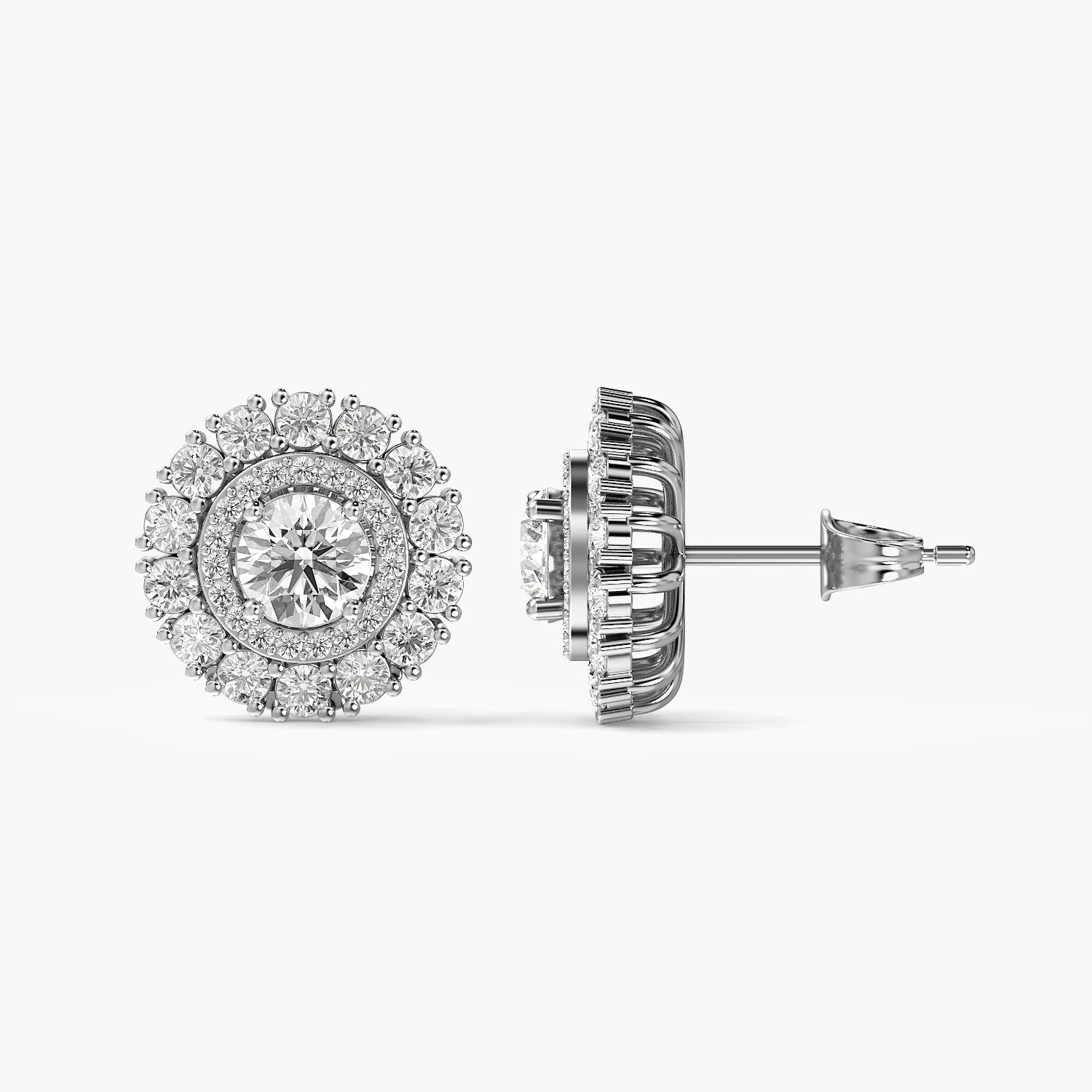 Aurielle Halo Diamond Studs