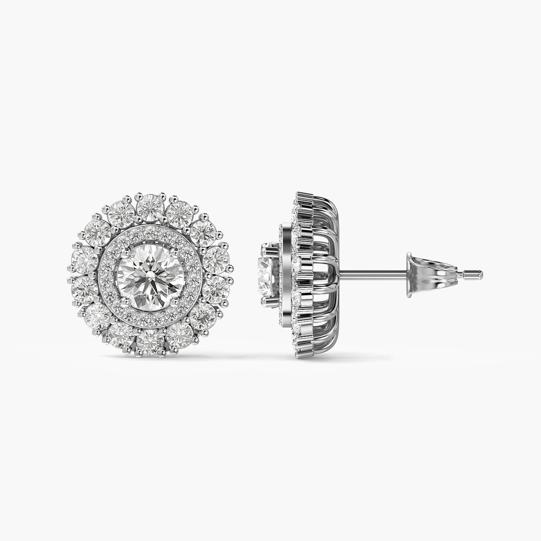 Aurielle Halo Diamond Studs