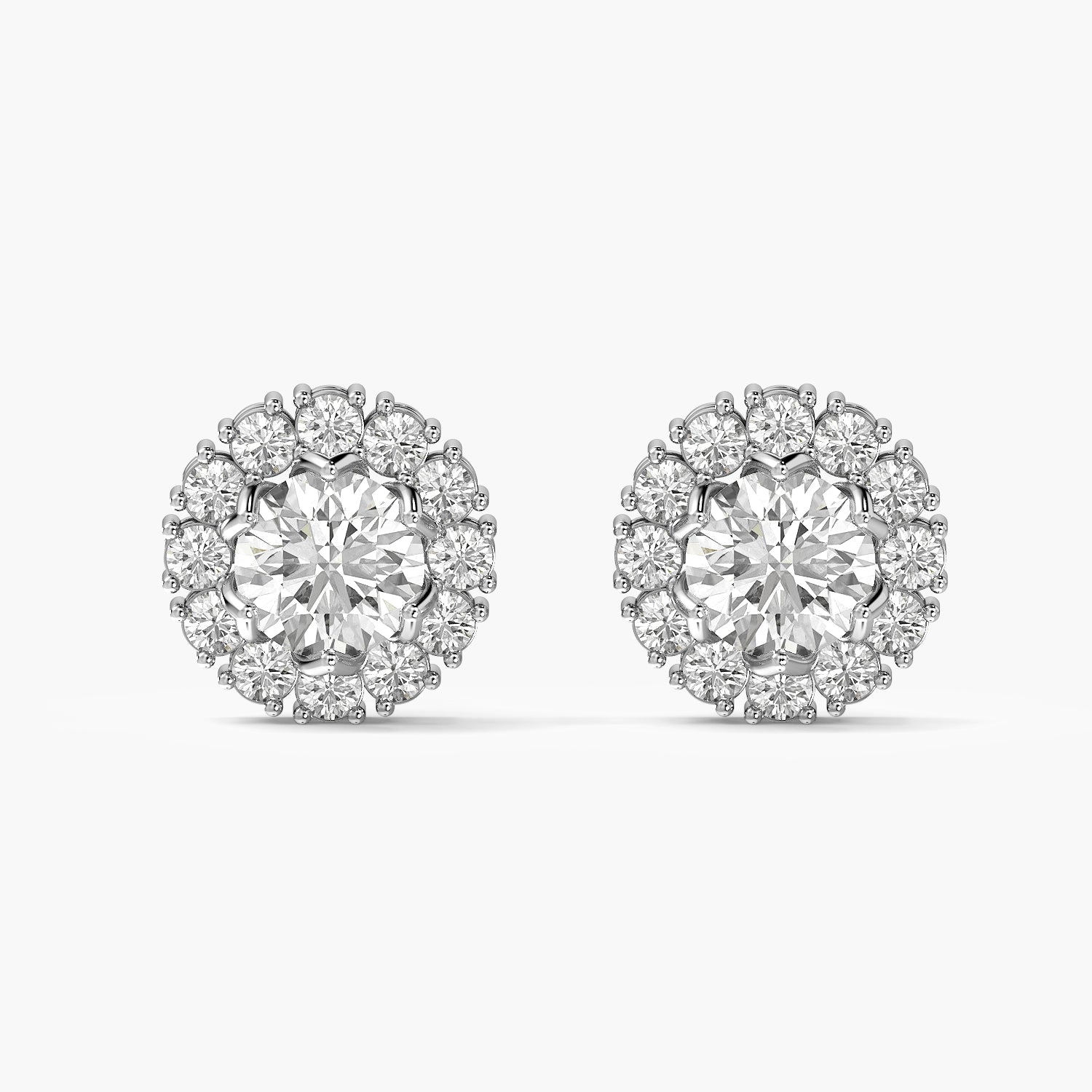 Lunara Halo Diamond Studs