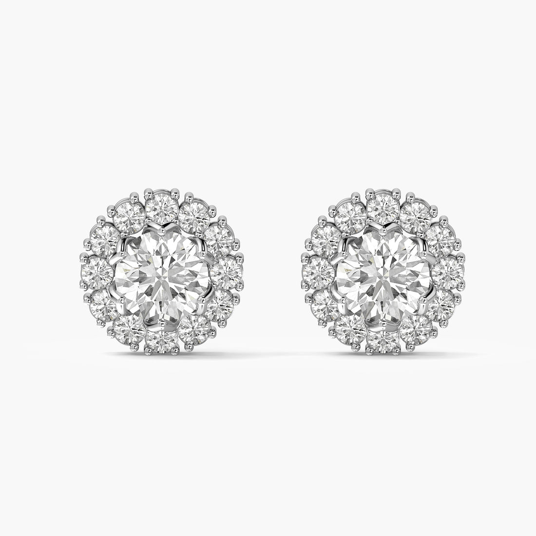 Lunara Halo Diamond Studs