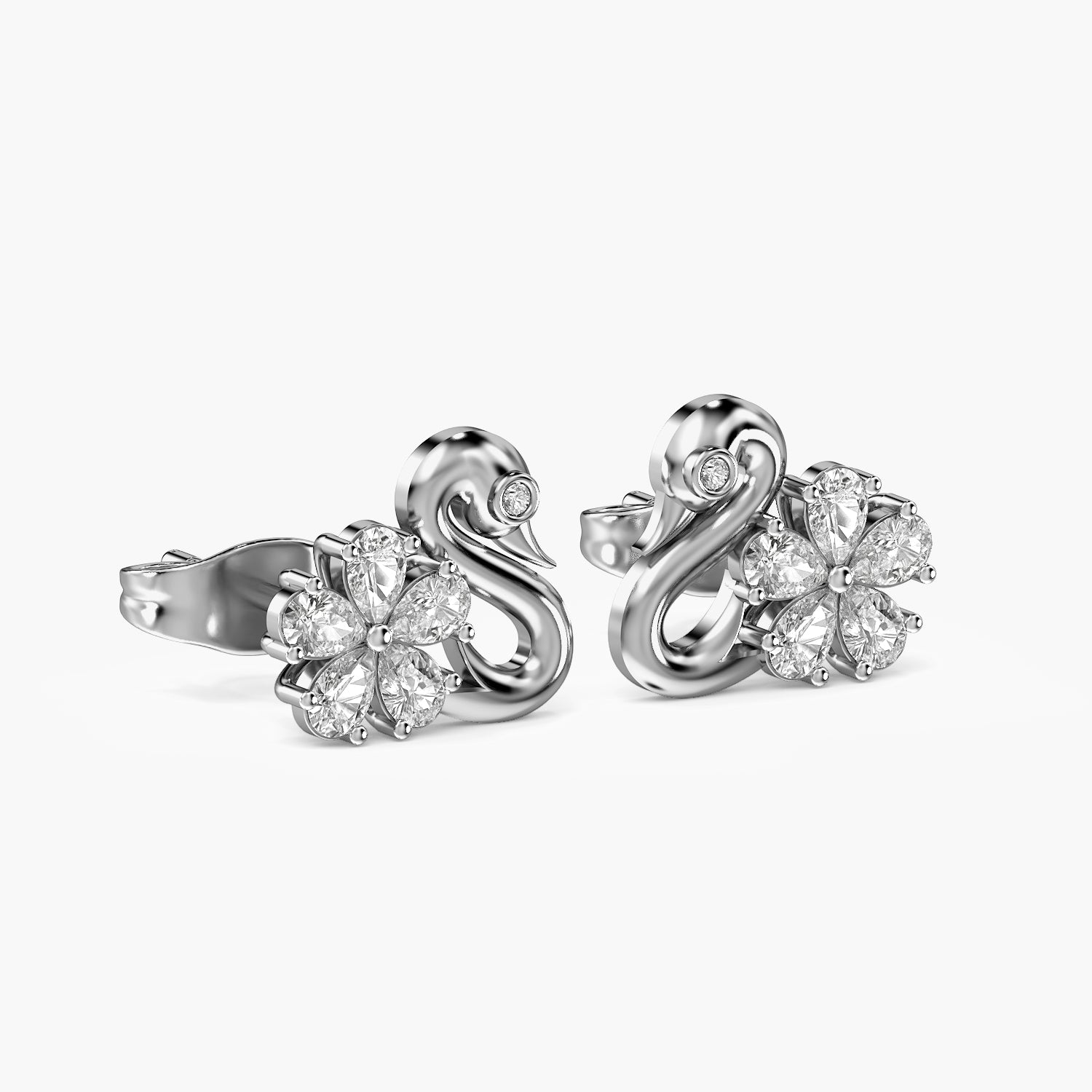 Seren Swan Diamond Studs