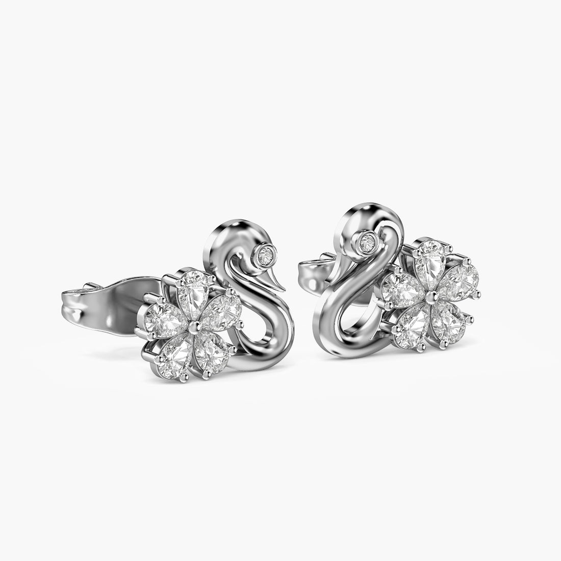 Seren Swan Diamond Studs