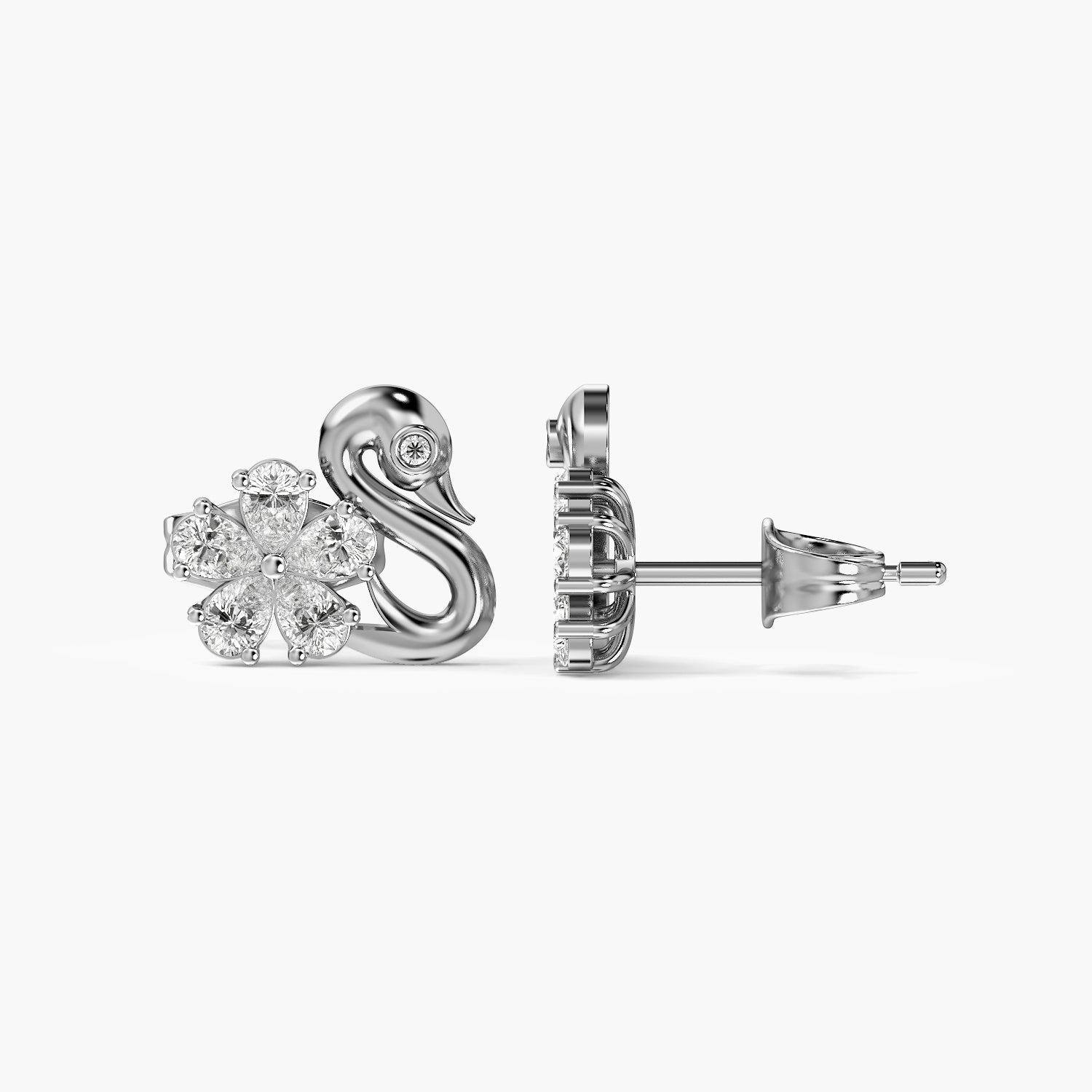 Seren Swan Diamond Studs