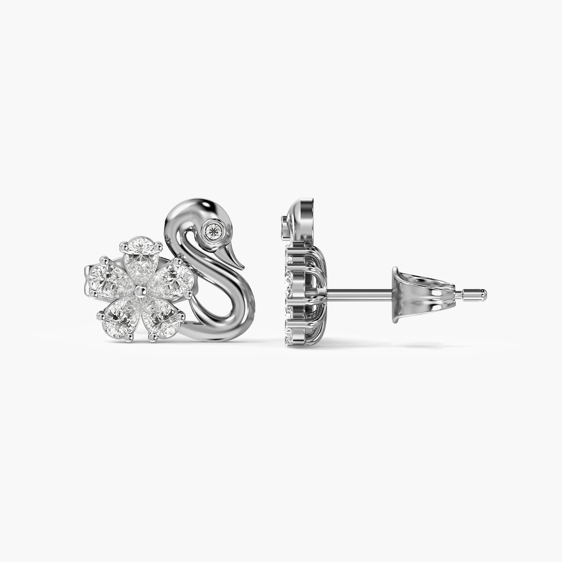 Seren Swan Diamond Studs