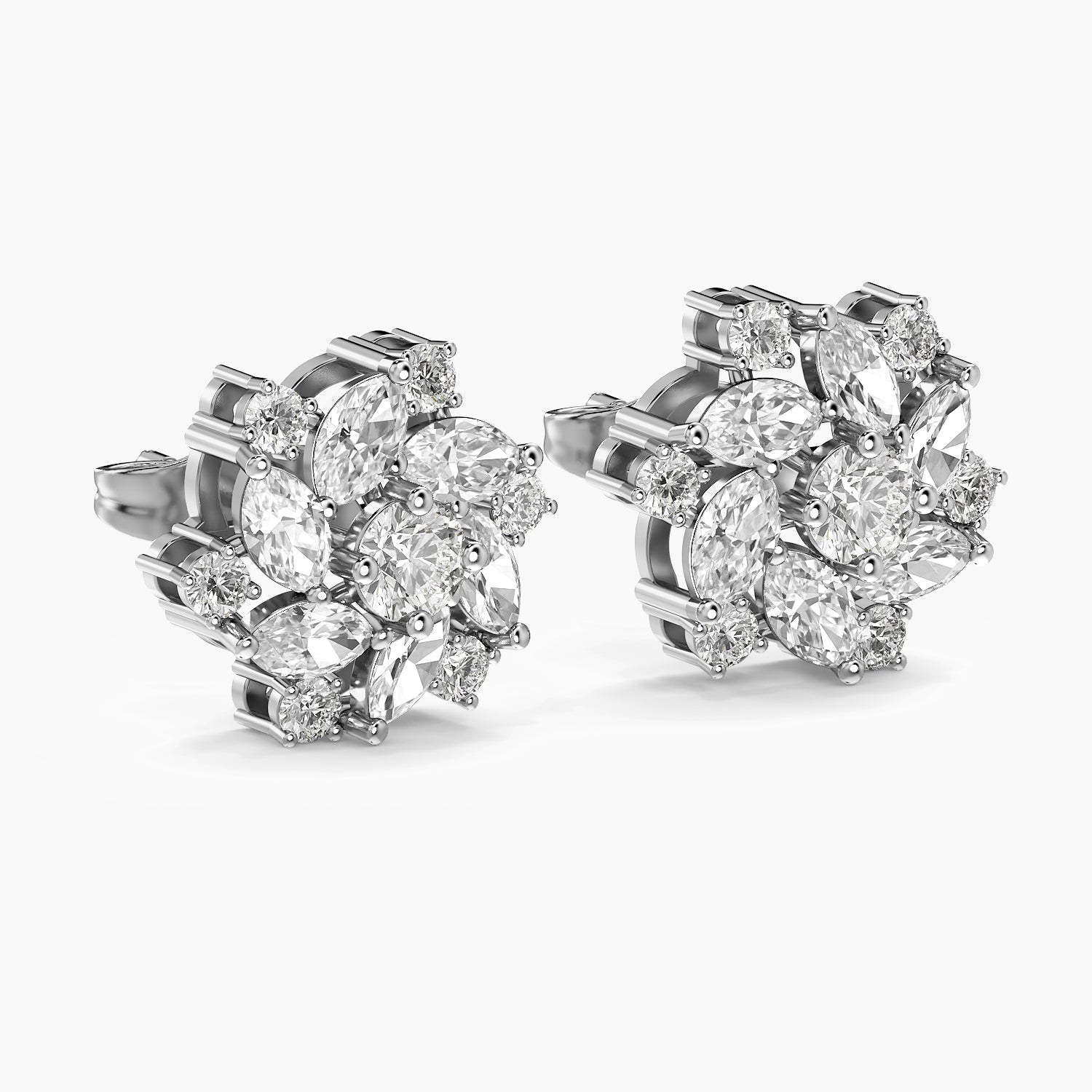 Aveline Petal Diamond Studs