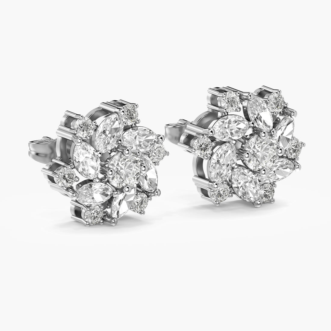 Aveline Petal Diamond Studs