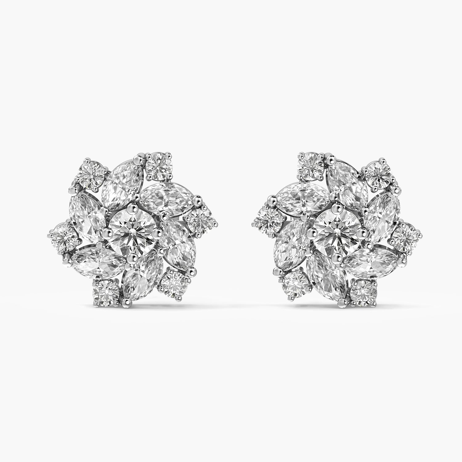 Aveline Petal Diamond Studs
