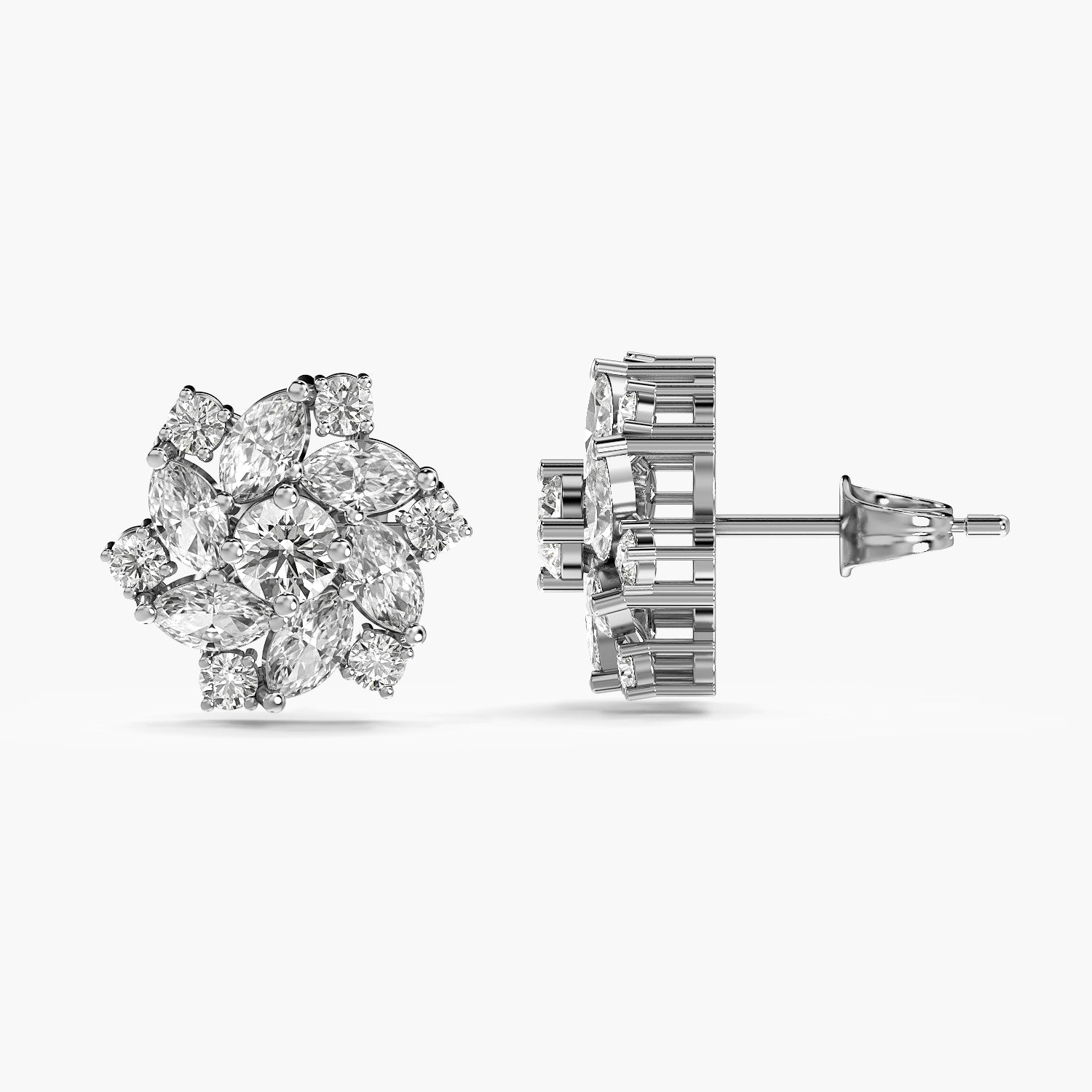 Aveline Petal Diamond Studs