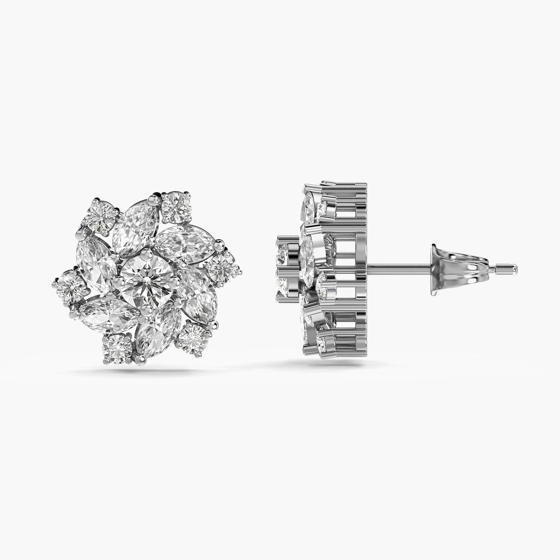 Aveline Petal Diamond Studs