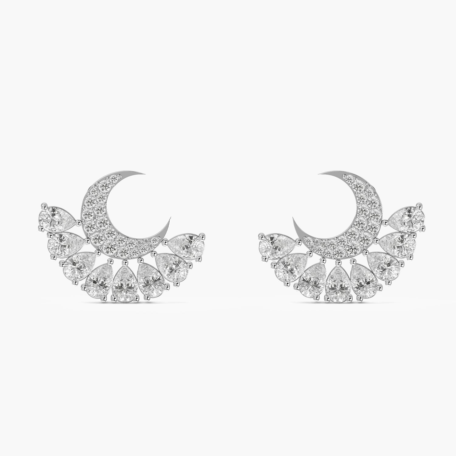 Lunara Crescent Diamond Earrings