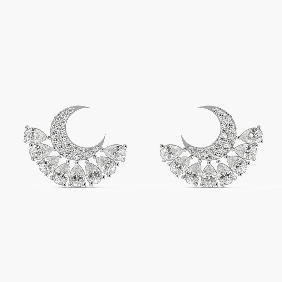 Lunara Crescent Diamond Earrings
