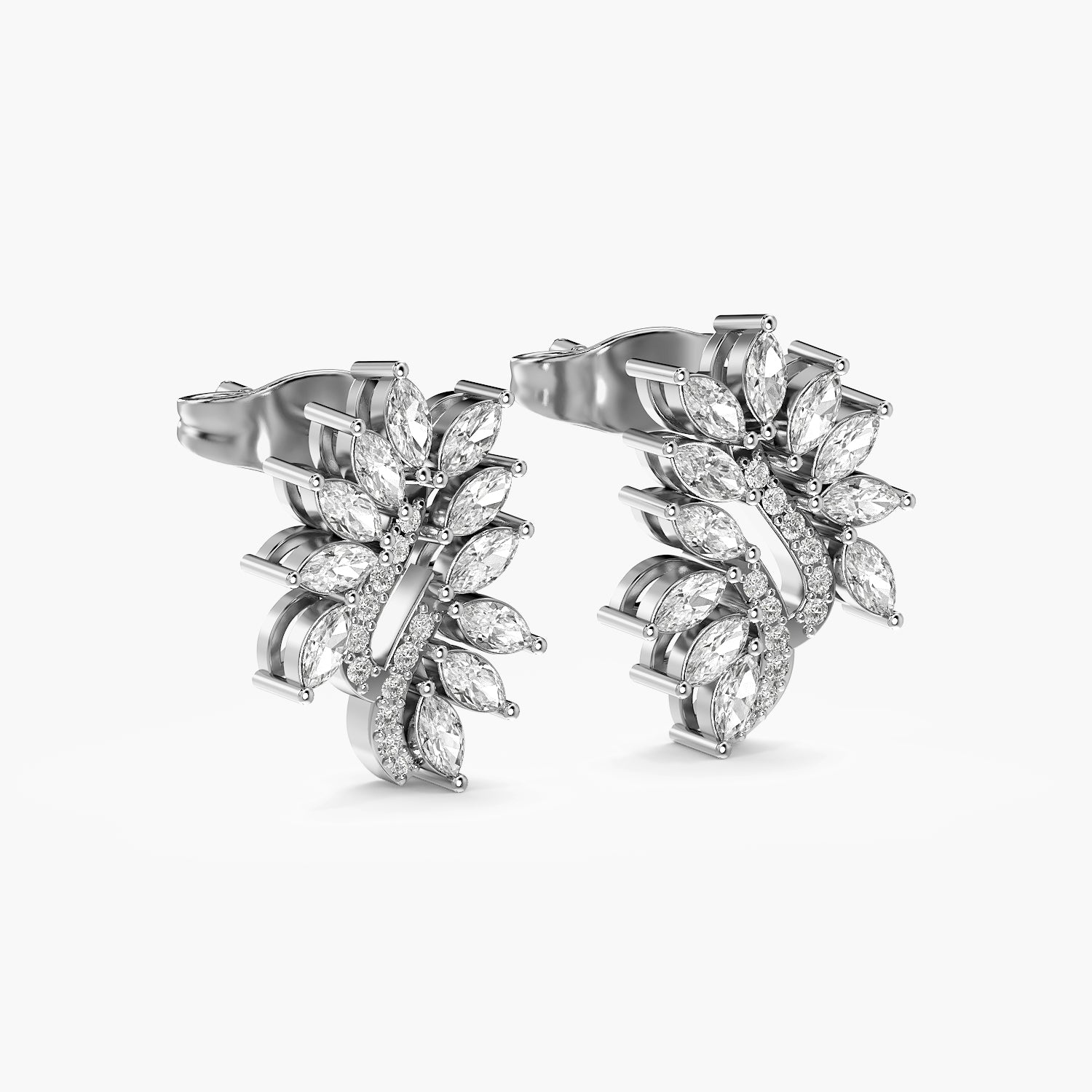 Seraphine Leaf Spiral Earrings