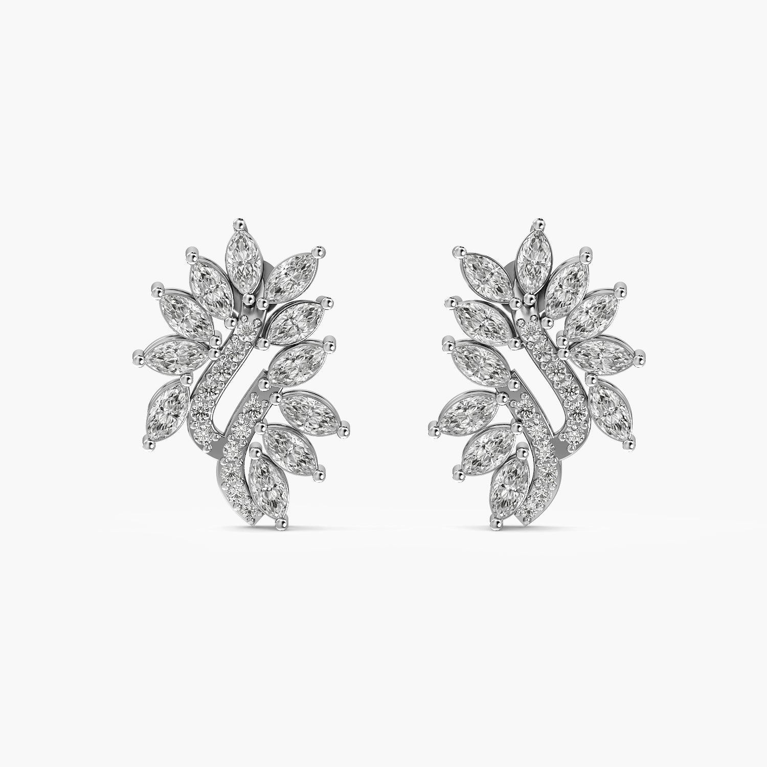 Seraphine Leaf Spiral Earrings