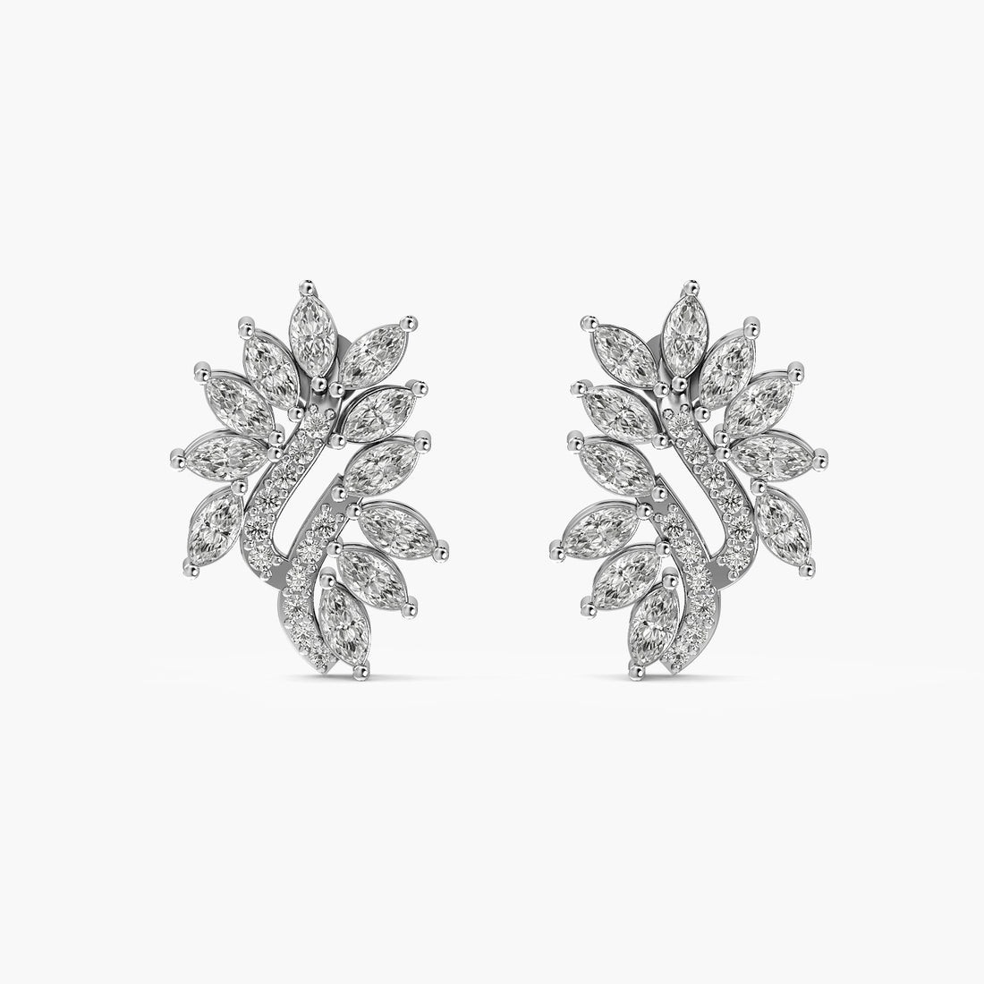 Seraphine Leaf Spiral Earrings