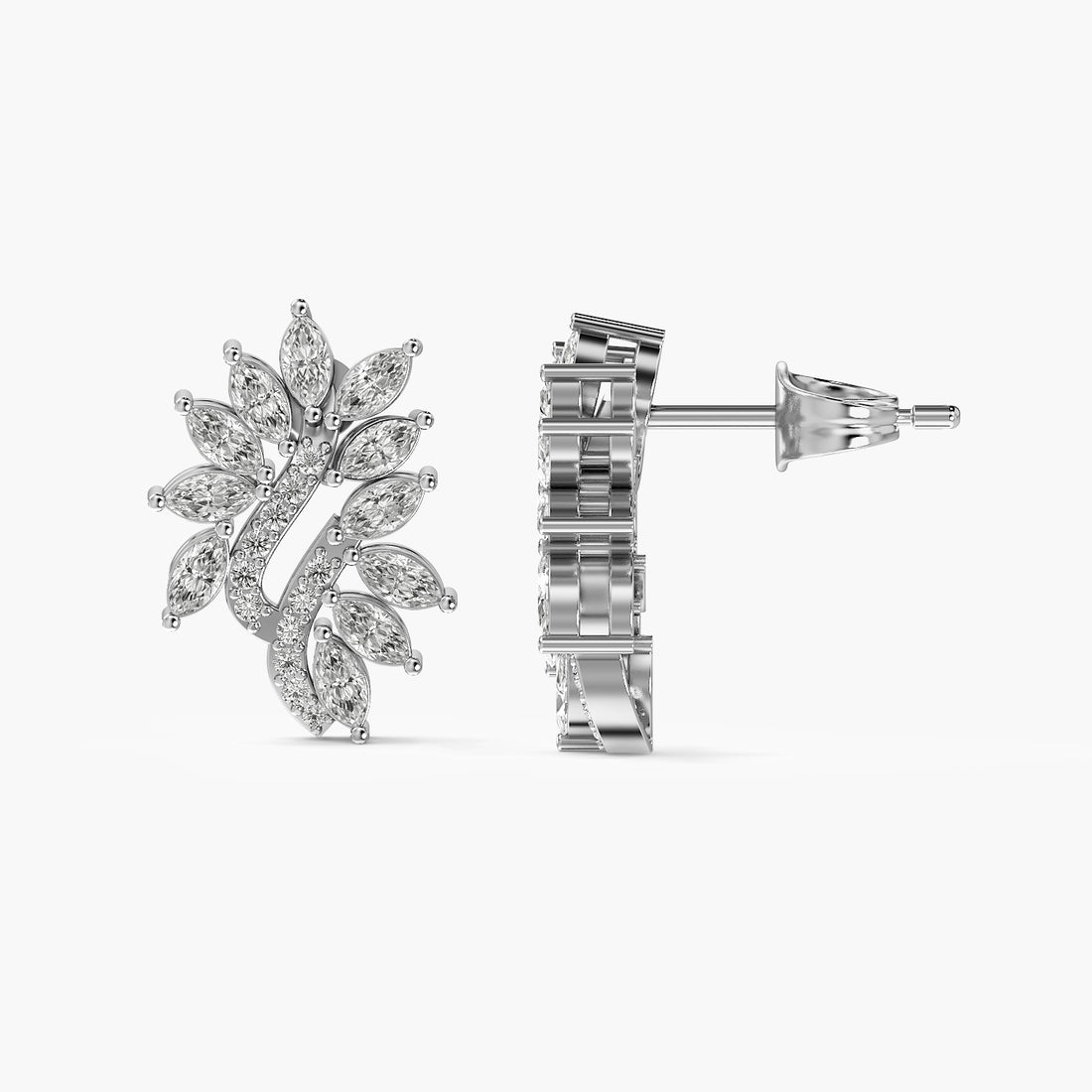 Seraphine Leaf Spiral Earrings