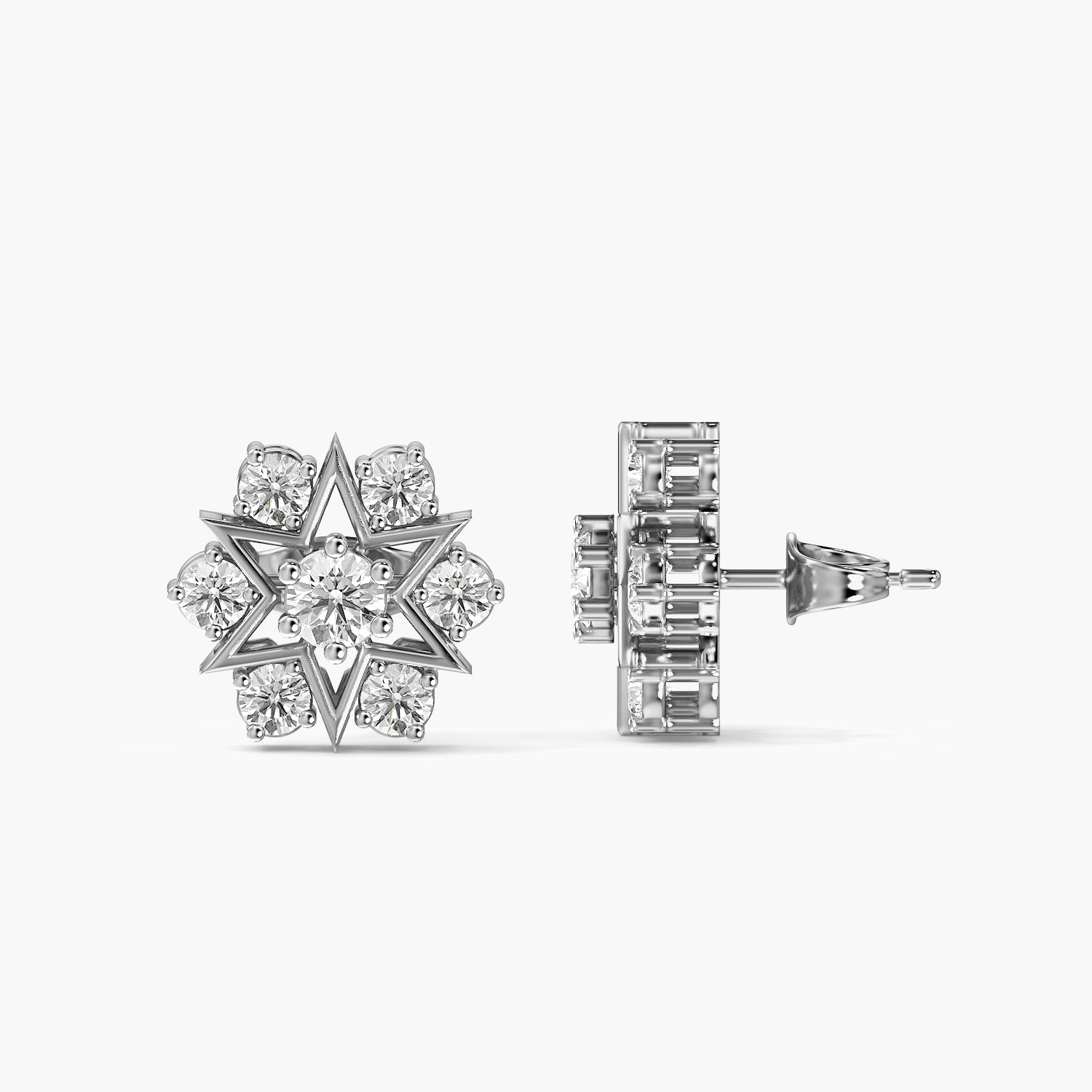 Celest Starburst Diamond Studs