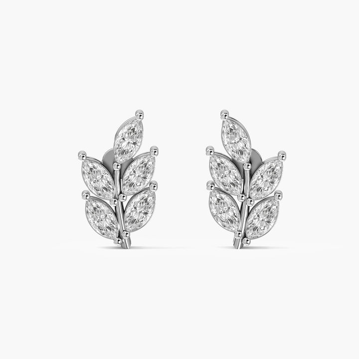 Twin Leaf Cluster Stud