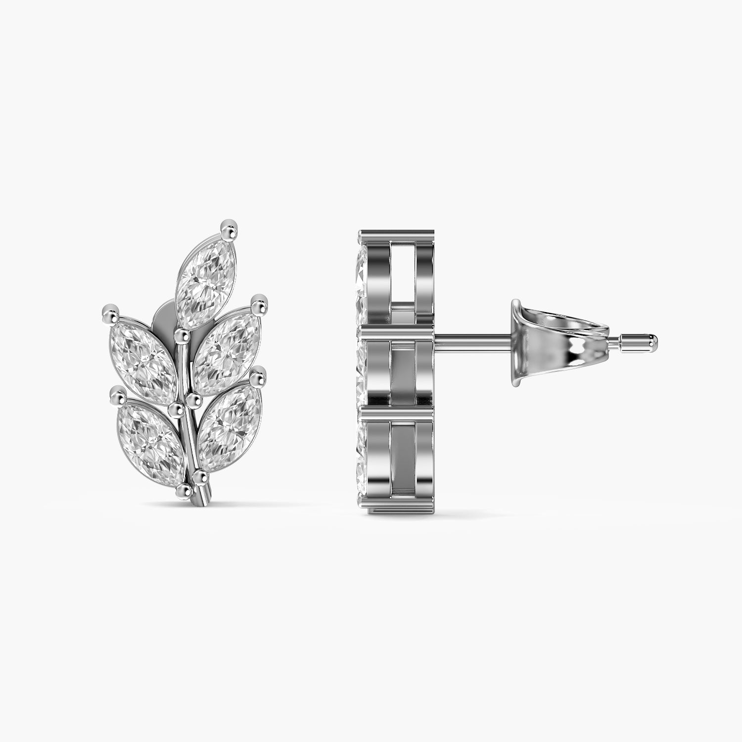 Twin Leaf Cluster Stud