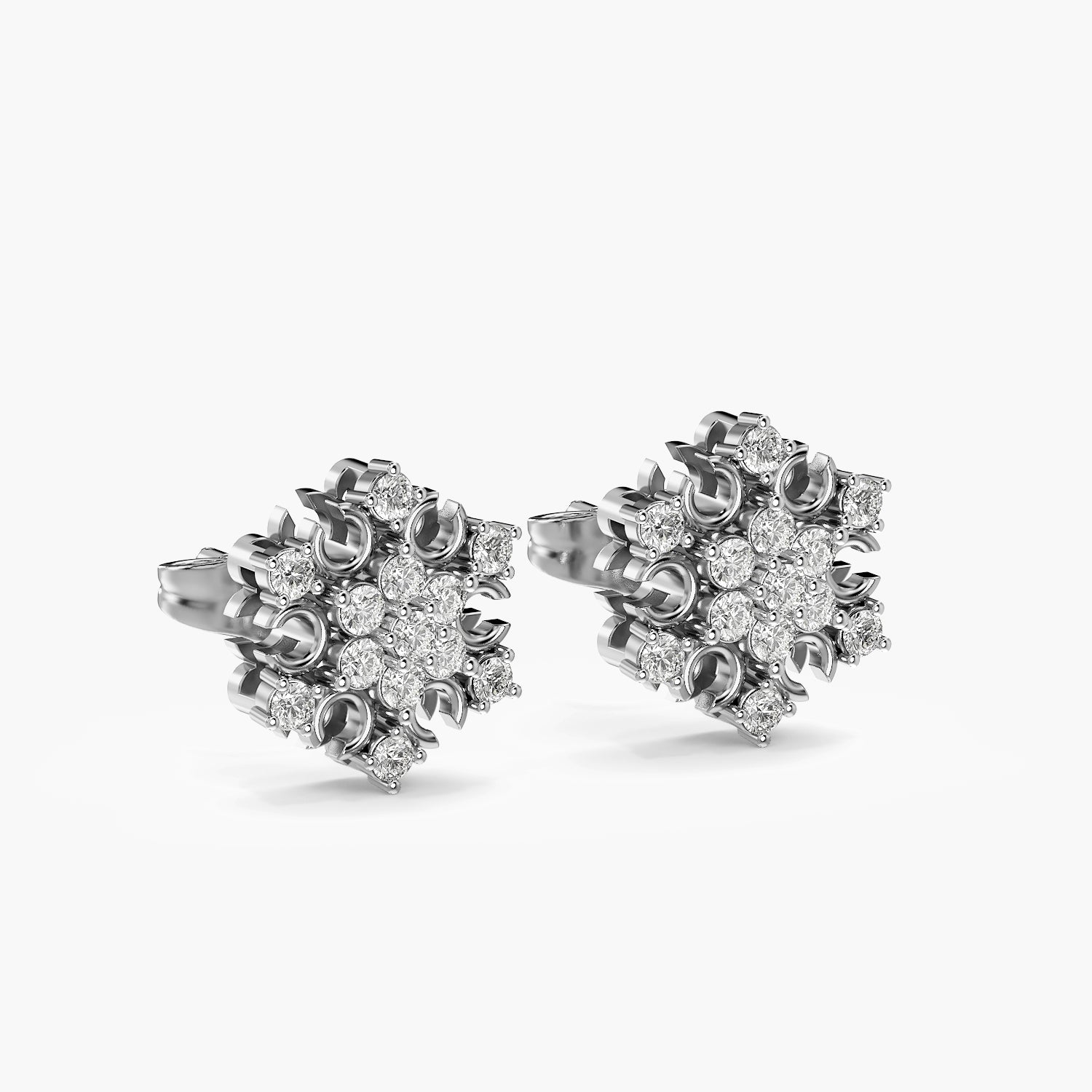 Ornate Floral Cluster Stud
