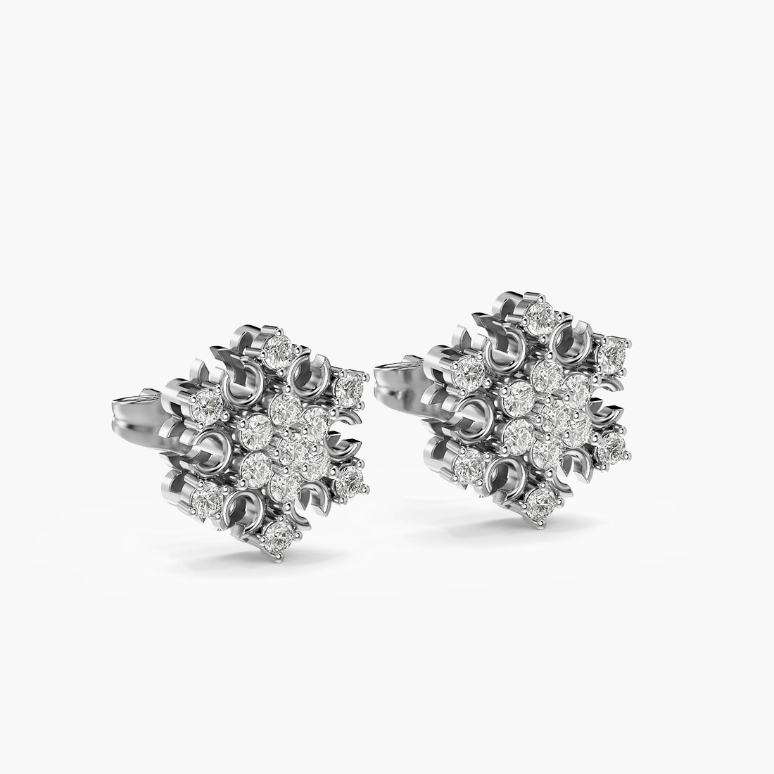 Ornate Floral Cluster Stud