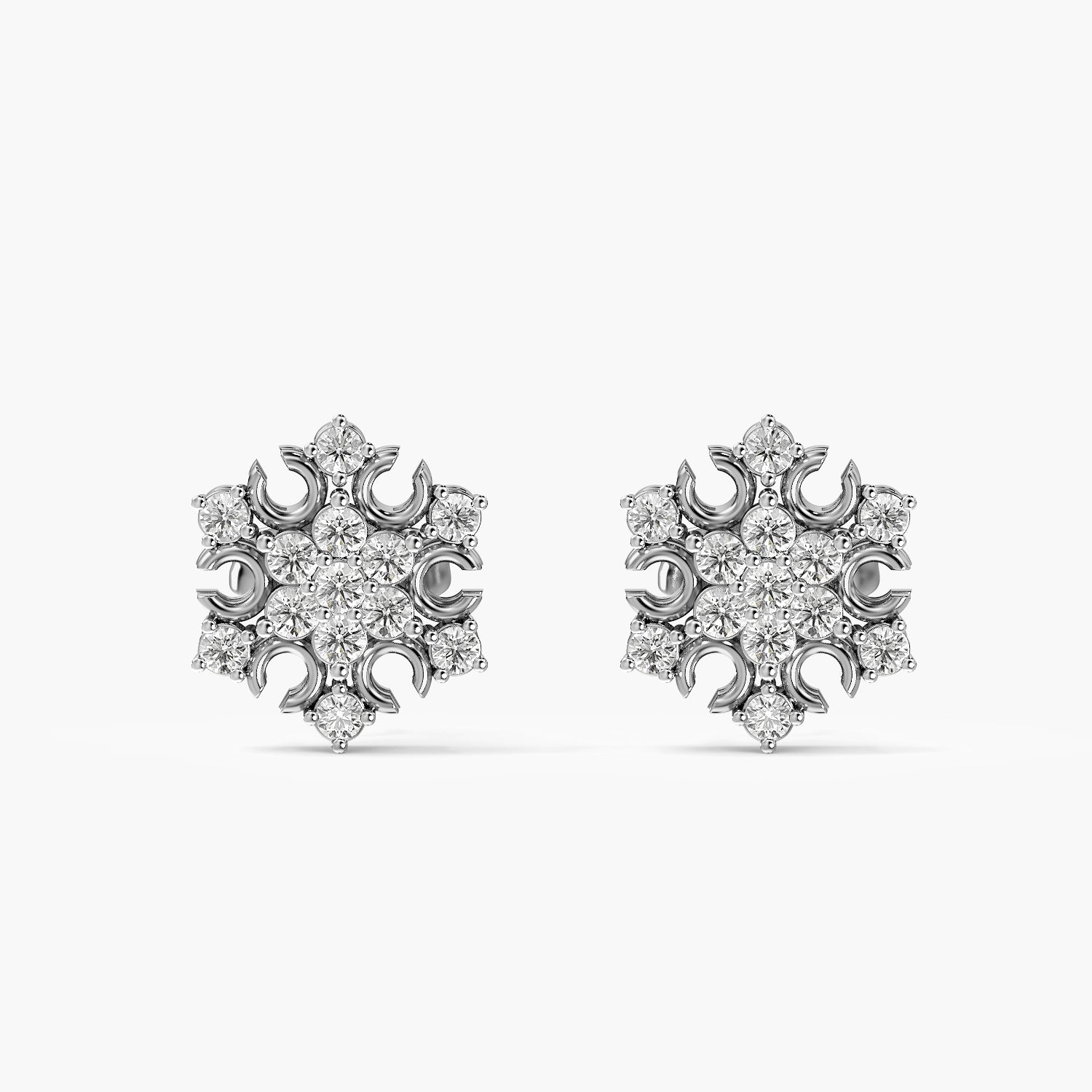 Ornate Floral Cluster Stud