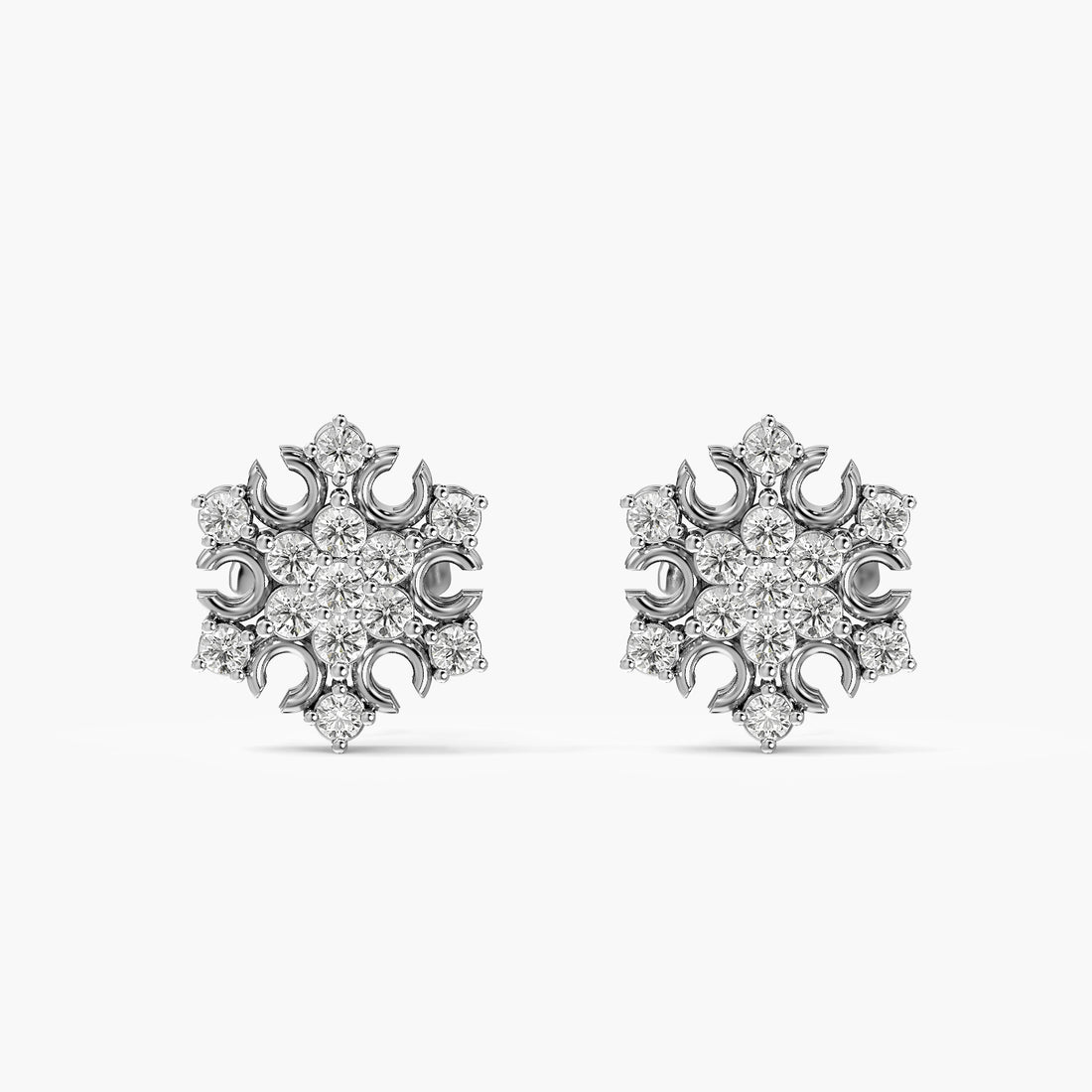 Ornate Floral Cluster Stud