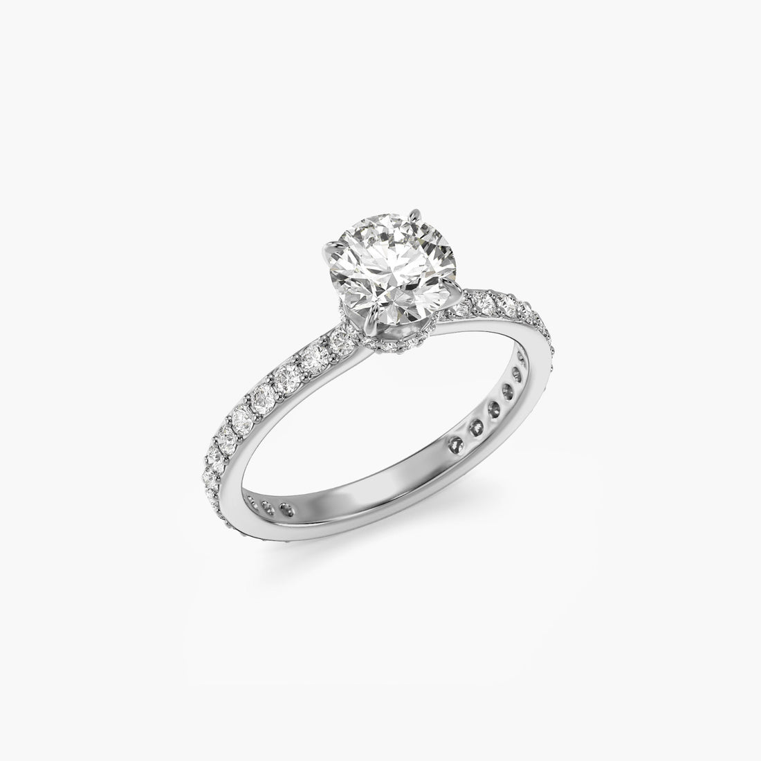 Eternal Spark Solitaire Ring - 3D View in White Gold - Diamond Ring by Moena