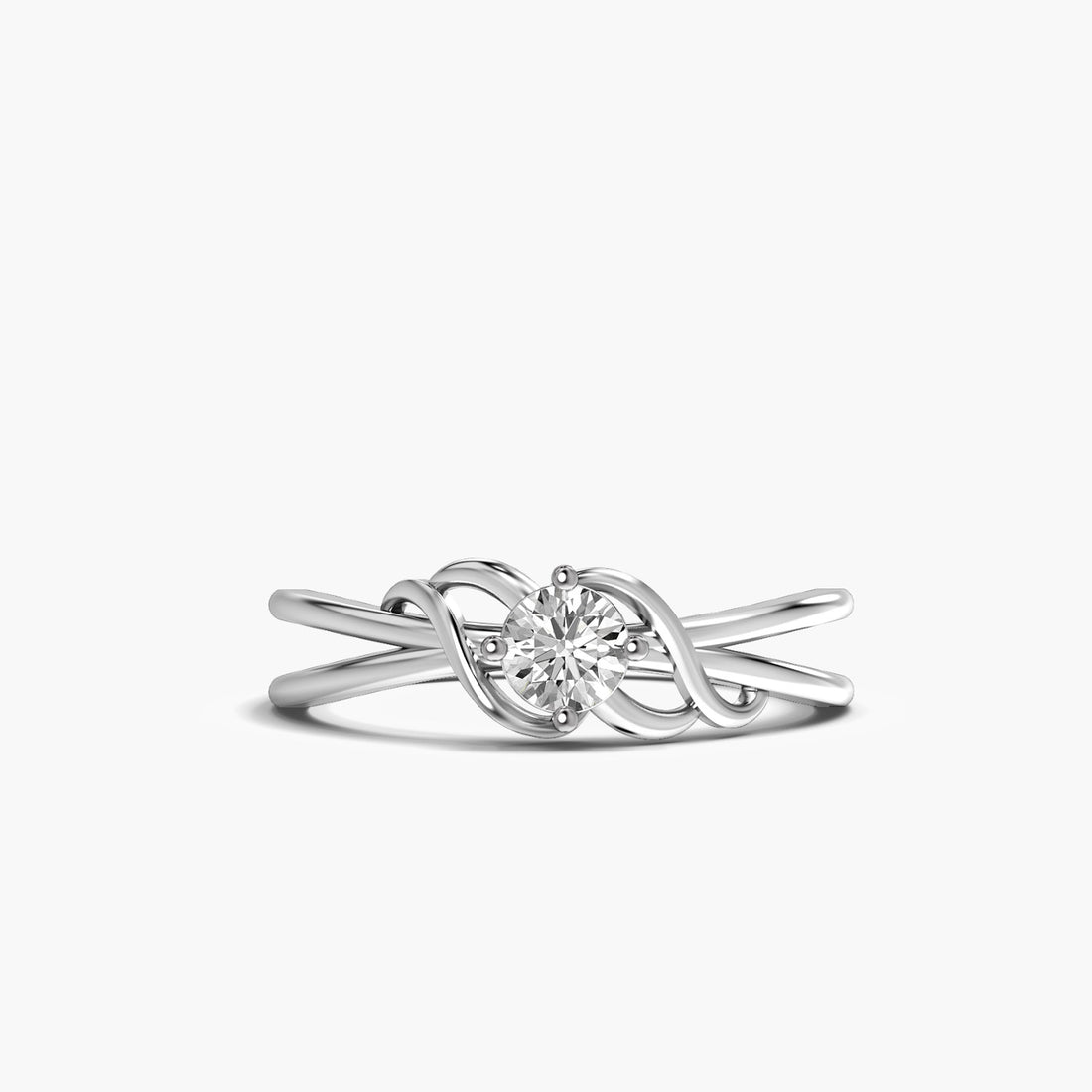 Vine Enchantment - Top View in White Gold - Diamond Ring by Moena