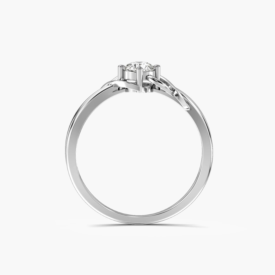 Vine Enchantment - Front View in White Gold - Diamond Ring by Moena