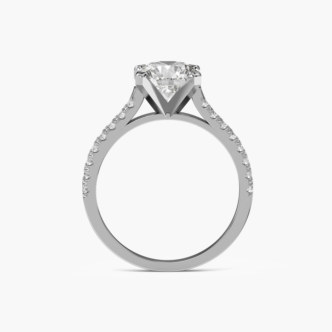 Eternal Radiance Ring - Front View in White Gold - Diamond Ring by Moena