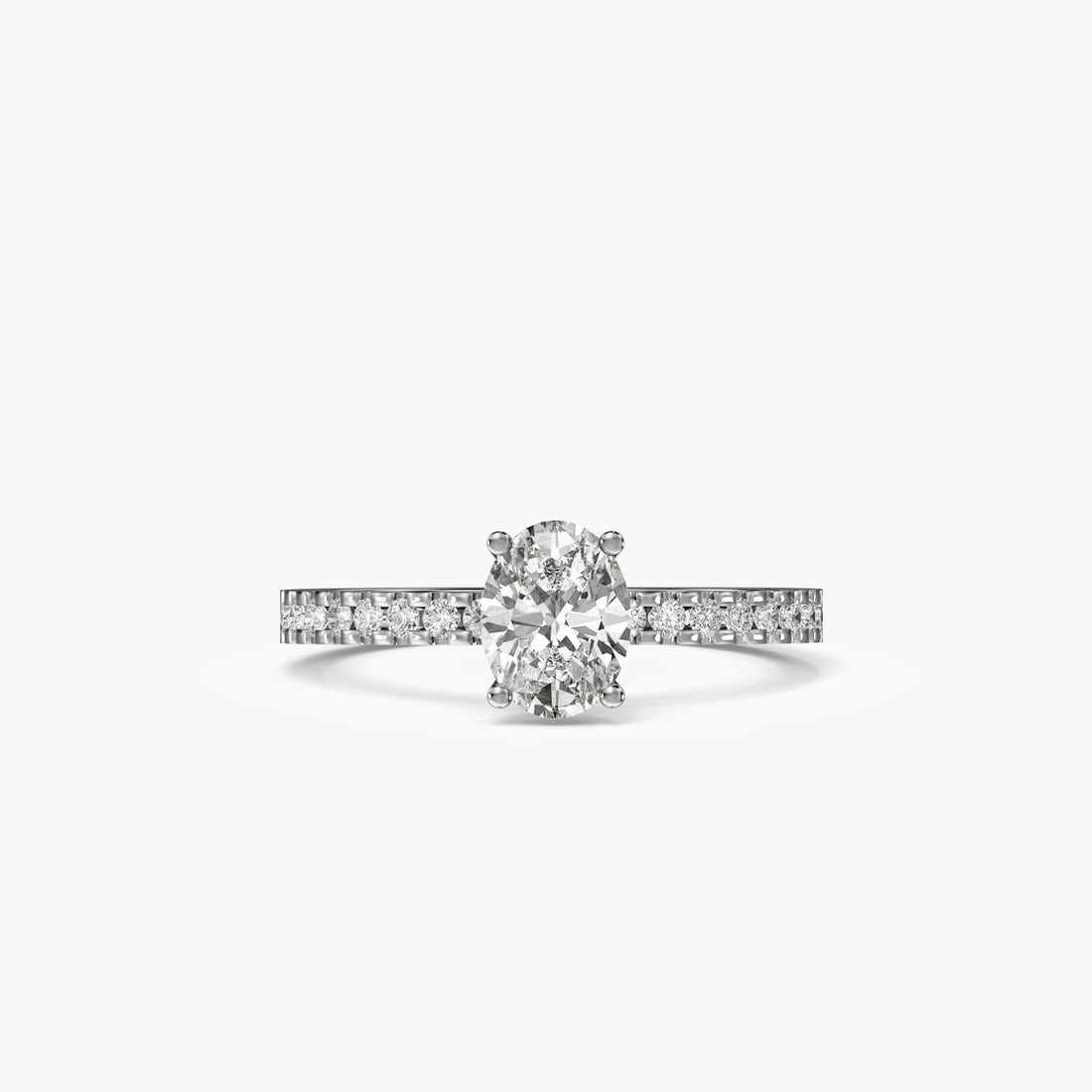 Celestial Glow Ring - Top View in White Gold - Diamond Ring by Moena