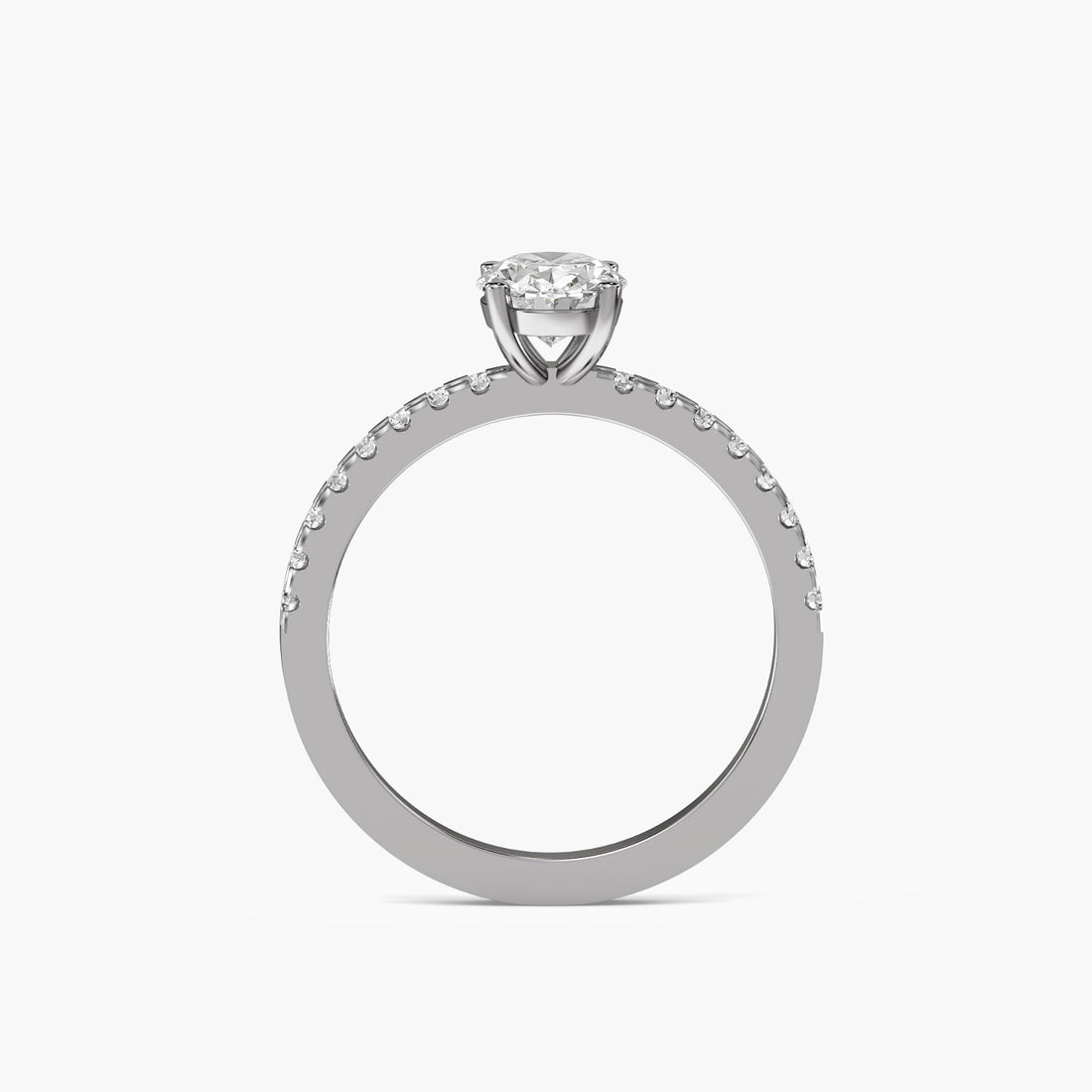 Celestial Glow Ring - Front View in White Gold - Diamond Ring by Moena