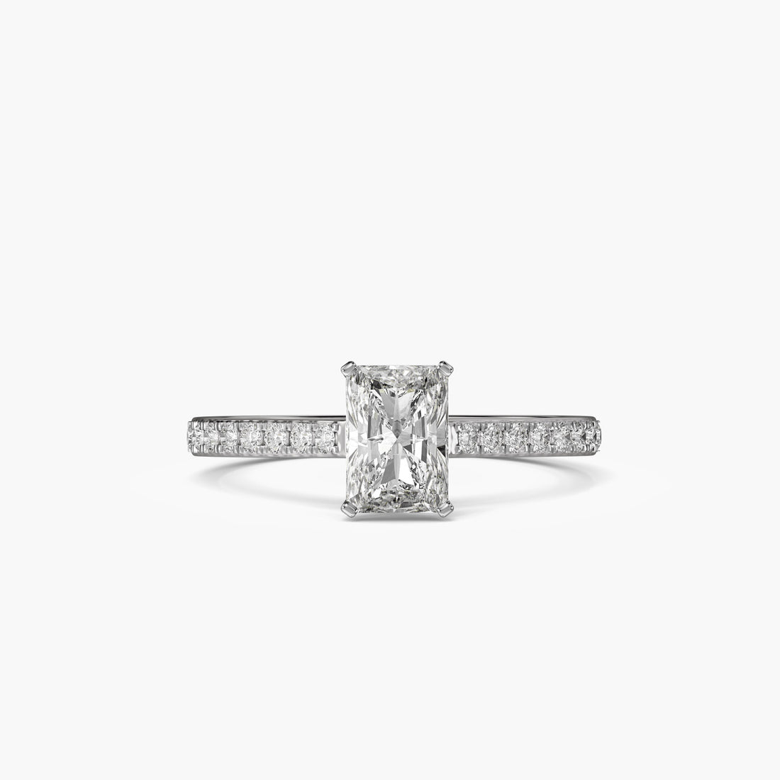 Regal Radiance Ring - Top View in White Gold - Diamond Ring by Moena