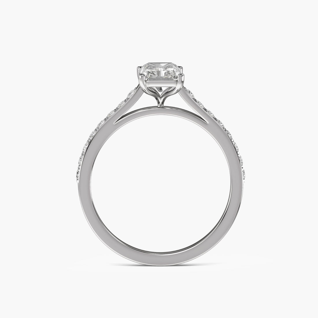Regal Radiance Ring - Front View in White Gold - Diamond Ring by Moena