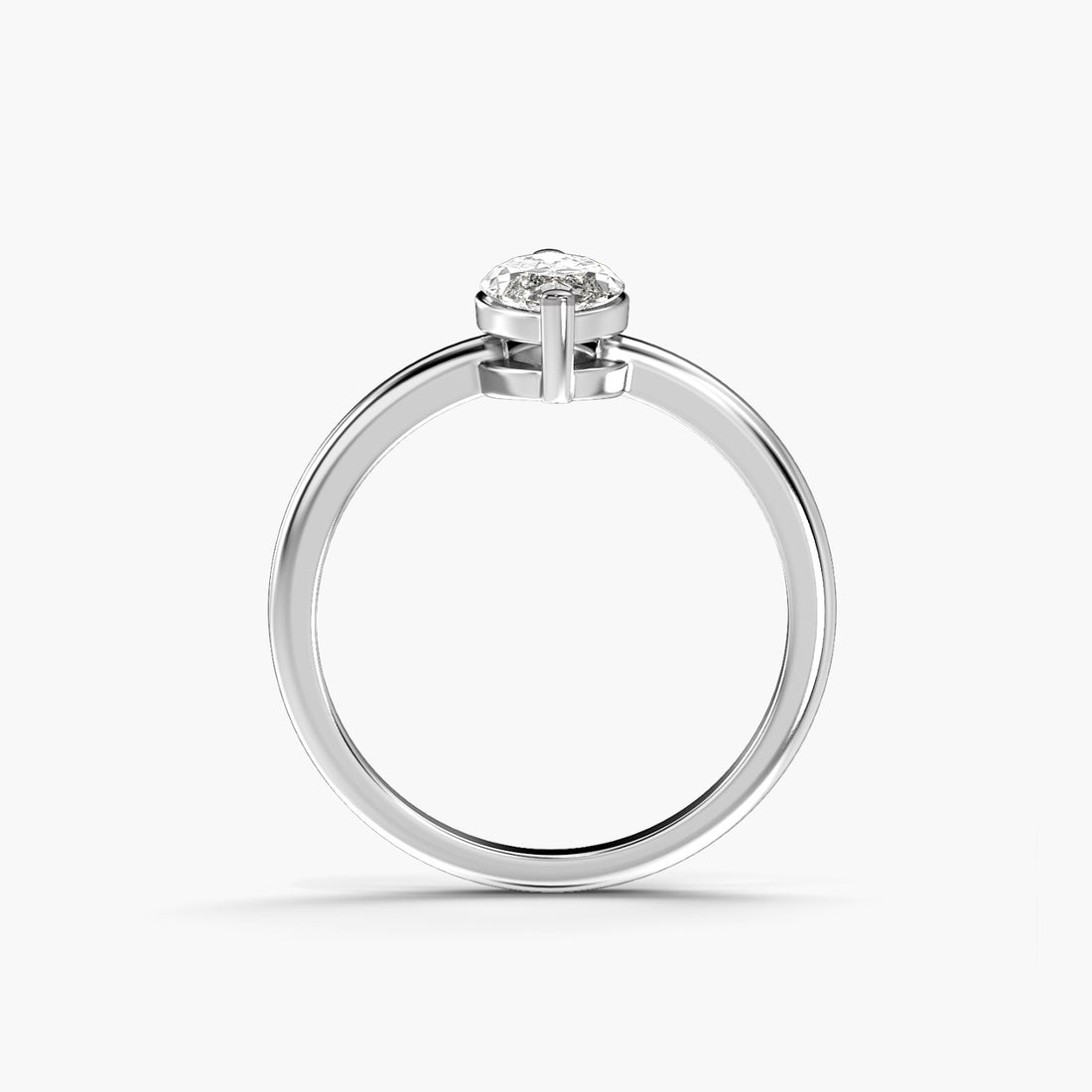 Regal Marquise - Front View in White Gold - Marquise Diamond Ring by Moena