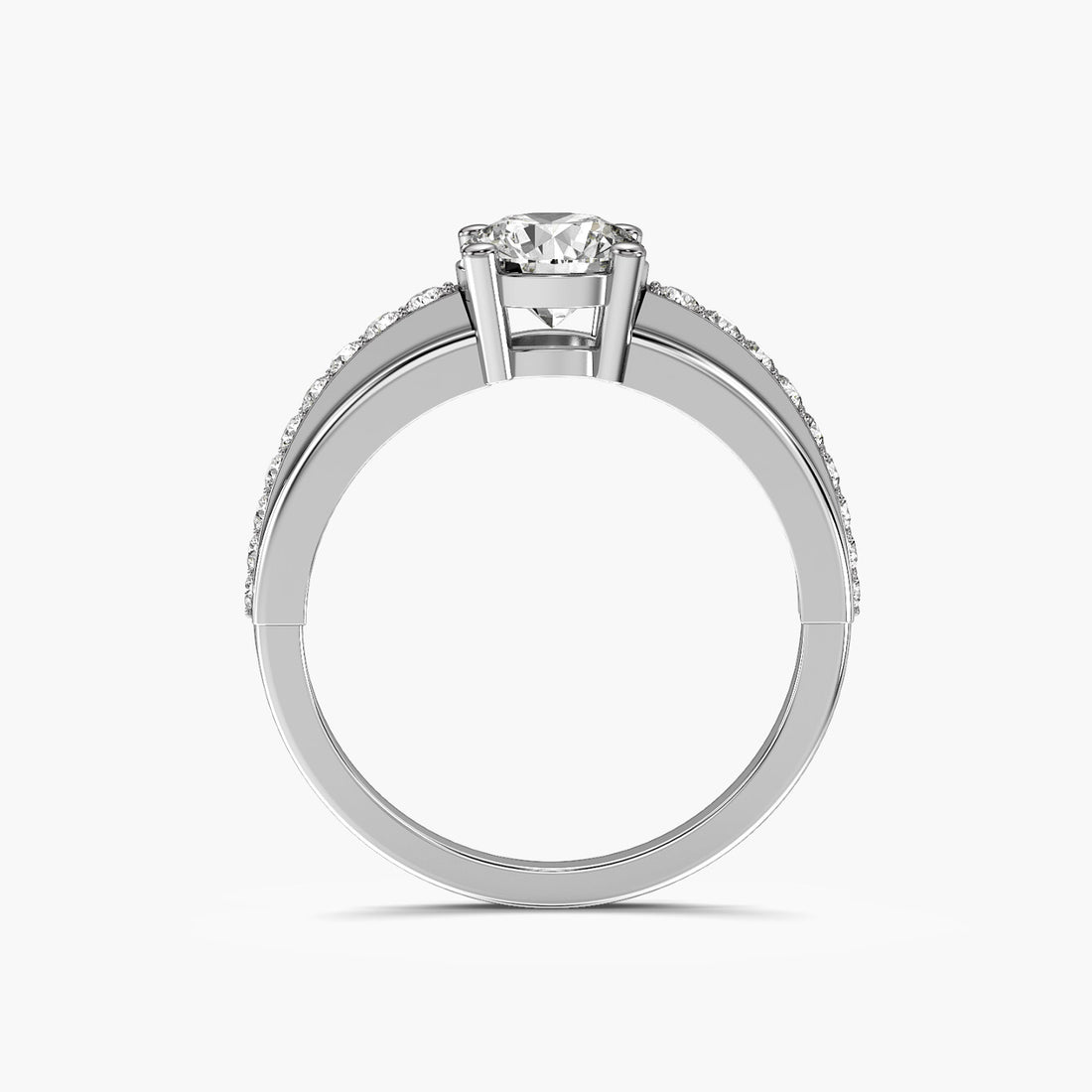 Celeste Glow - Front View in White Gold - Diamond Ring by Moena