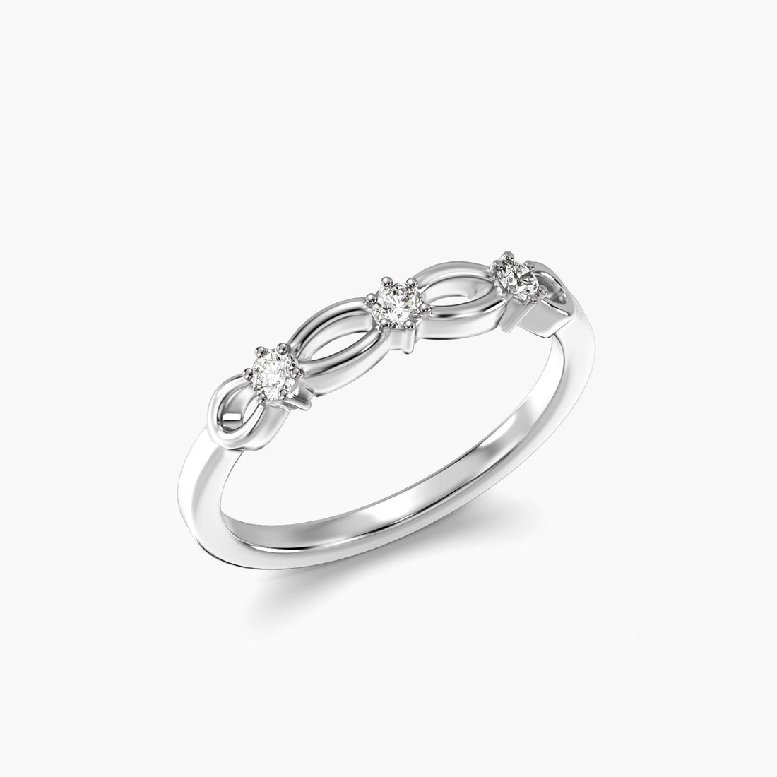 Tranquil Beauty - 3D View in White Gold - Diamond Ring by Moena