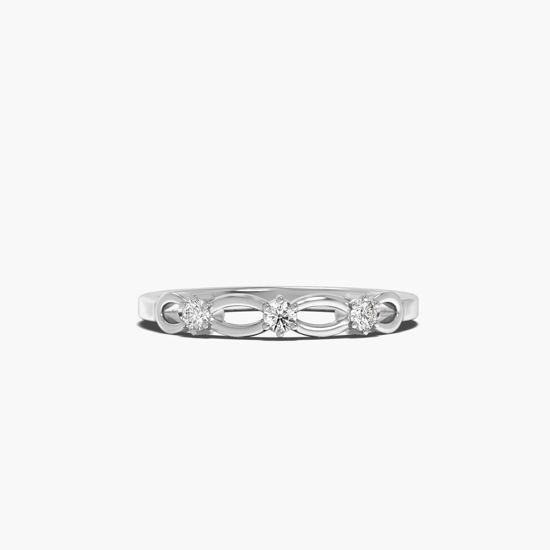 Tranquil Beauty - Top View in White Gold - Diamond Ring by Moena