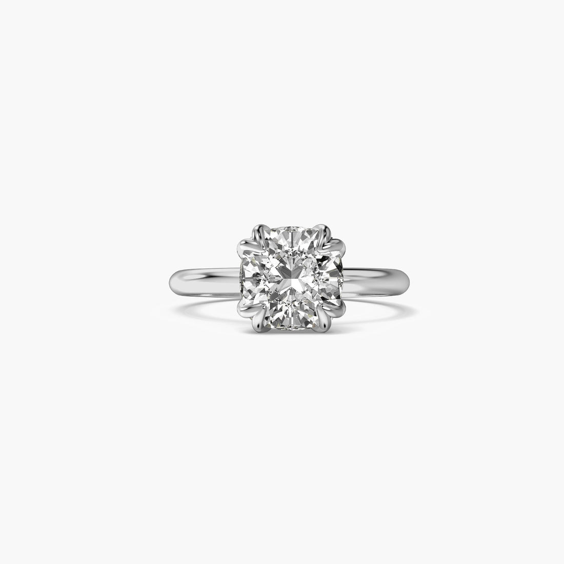 Classic Bloom - Top View in White Gold - Diamond Ring by Moena