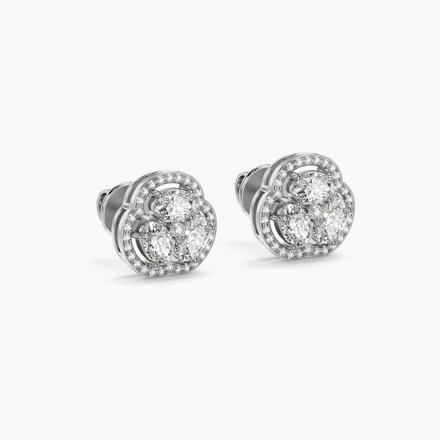 Clover Diamond Studs