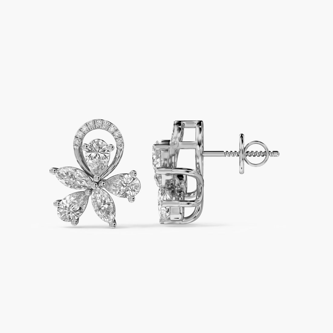Petal Cluster Diamond Studs