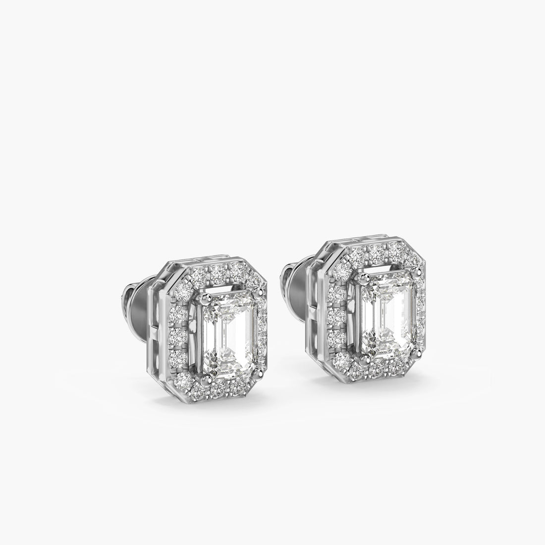 Emerald Halo Studs