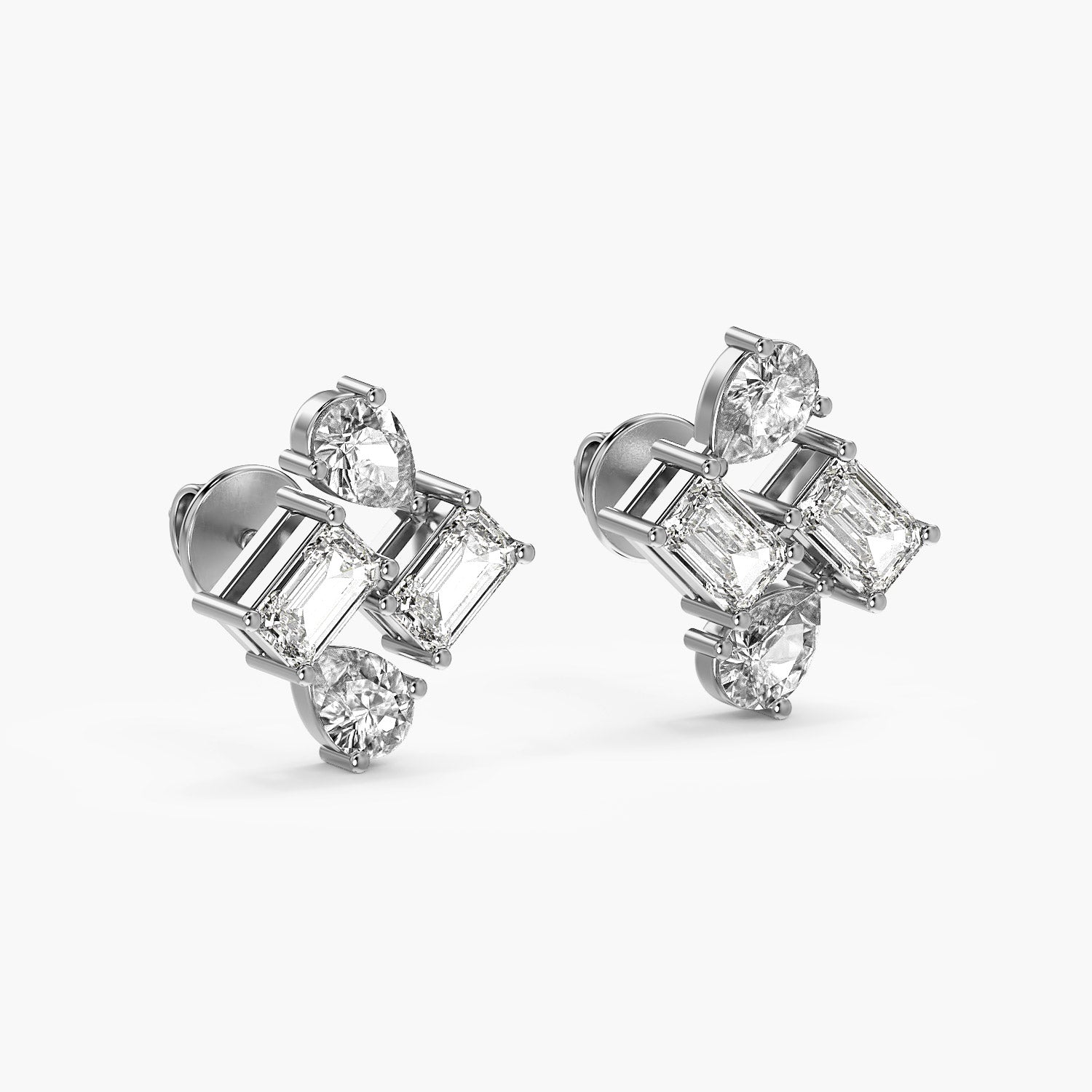 Geometric Grace Lab-Grown Diamond Earrings - Moena