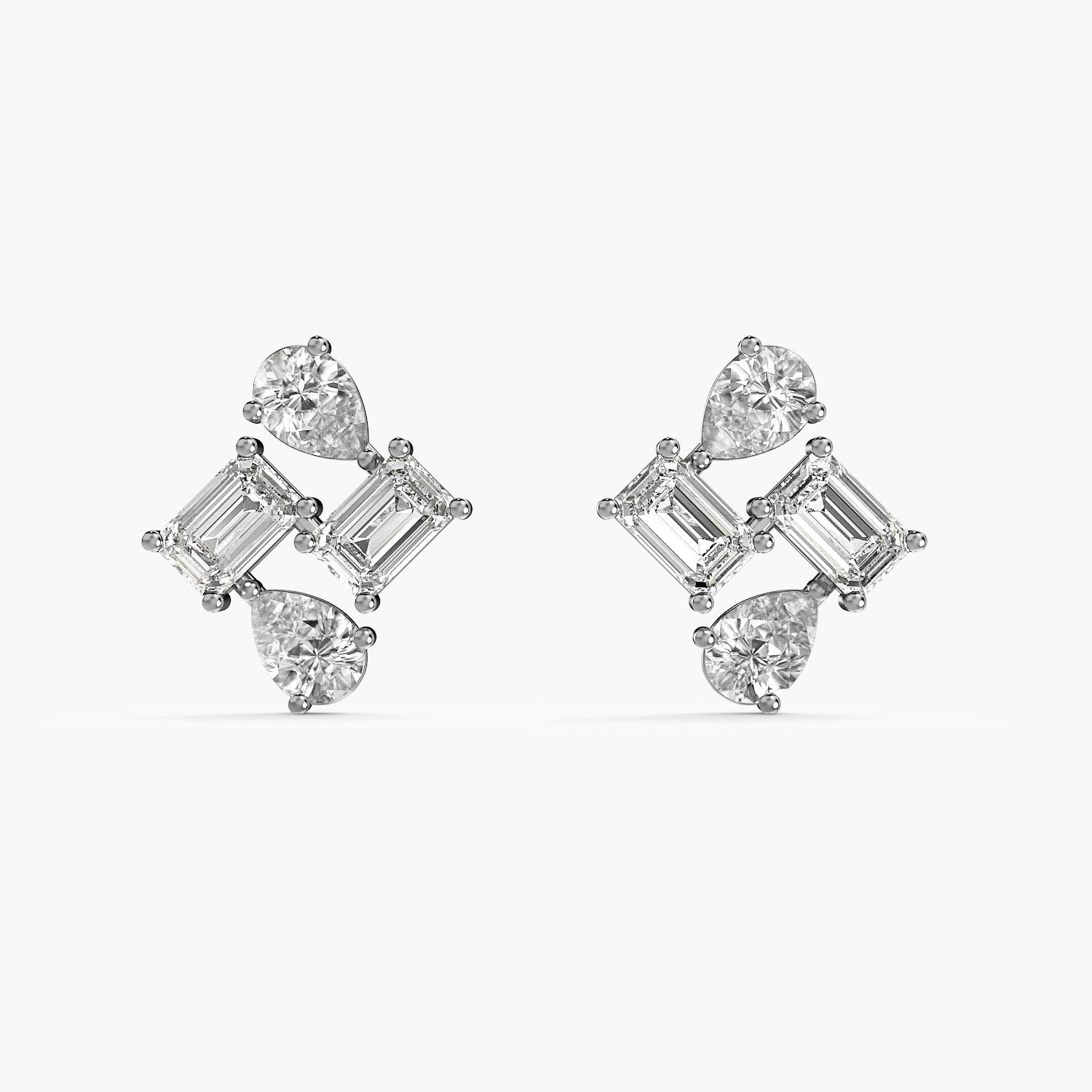 Geometric Grace Lab-Grown Diamond Earrings - Moena