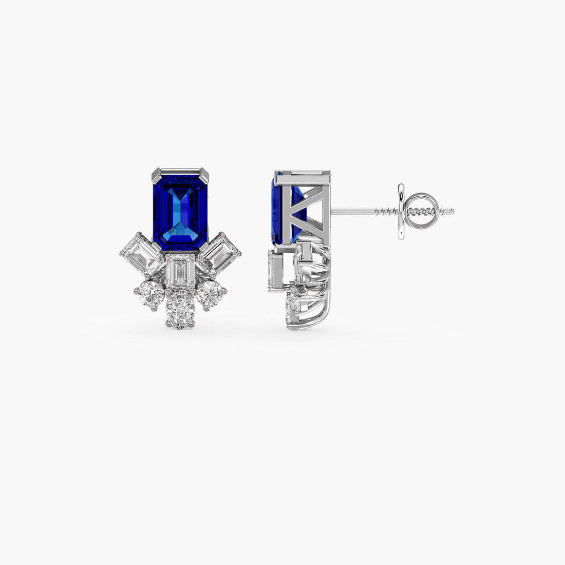 Royal Azure Brilliance - Side View in White Gold - Diamond Jewellery by Moena
