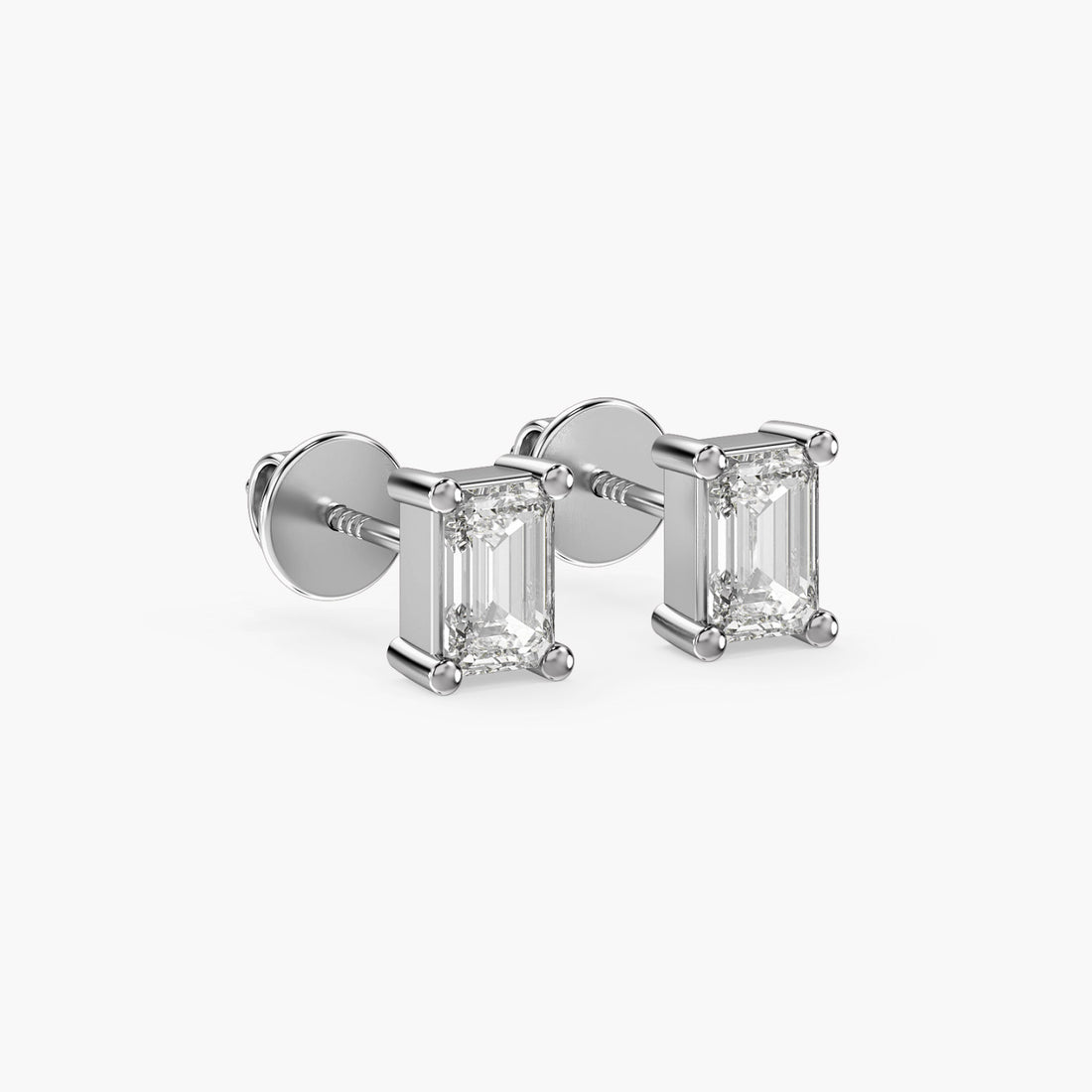 Emerald Essence - 3D View in White Gold - Emerald Diamond Jewellery by Moena