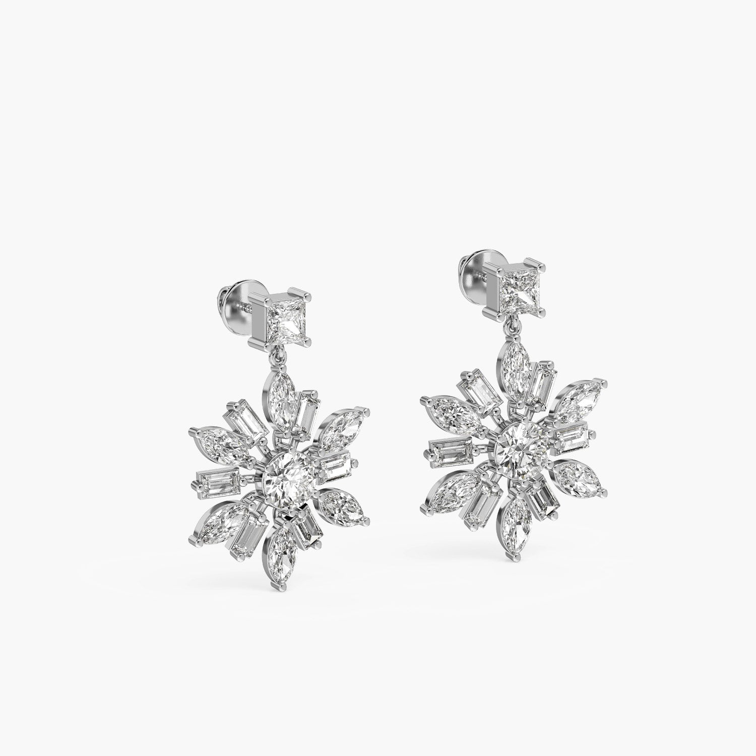 Snowburst Diamond Danglers