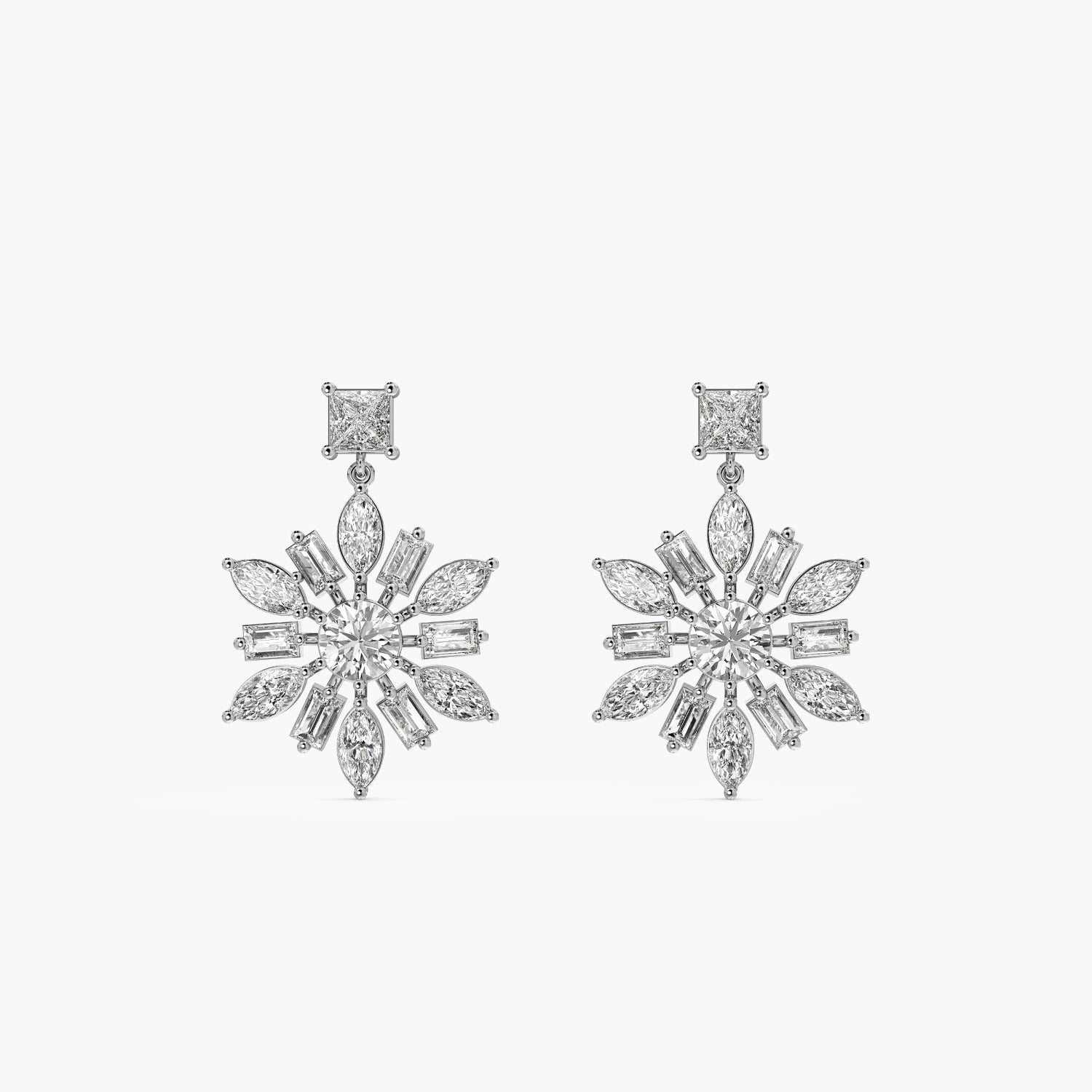 Snowburst Diamond Danglers
