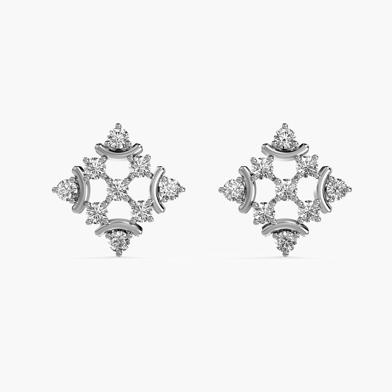 Regal Bloom Lab-Grown Diamond Earrings - Moena